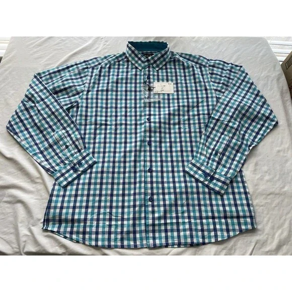 Lucky Luciano Button Up Shirt Mens XL Checkered Long Sleeve New With Tag